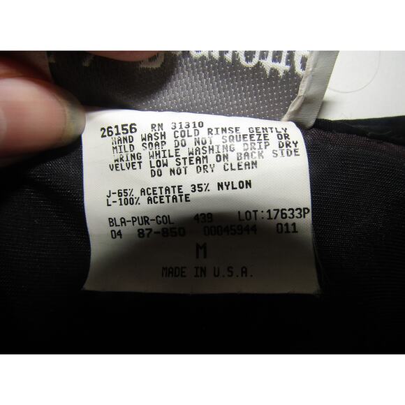 Très Paquette Velvet Blazer Women’s M Black Gold Pocket Watch Print Vintage USA - Picture 5 of 7